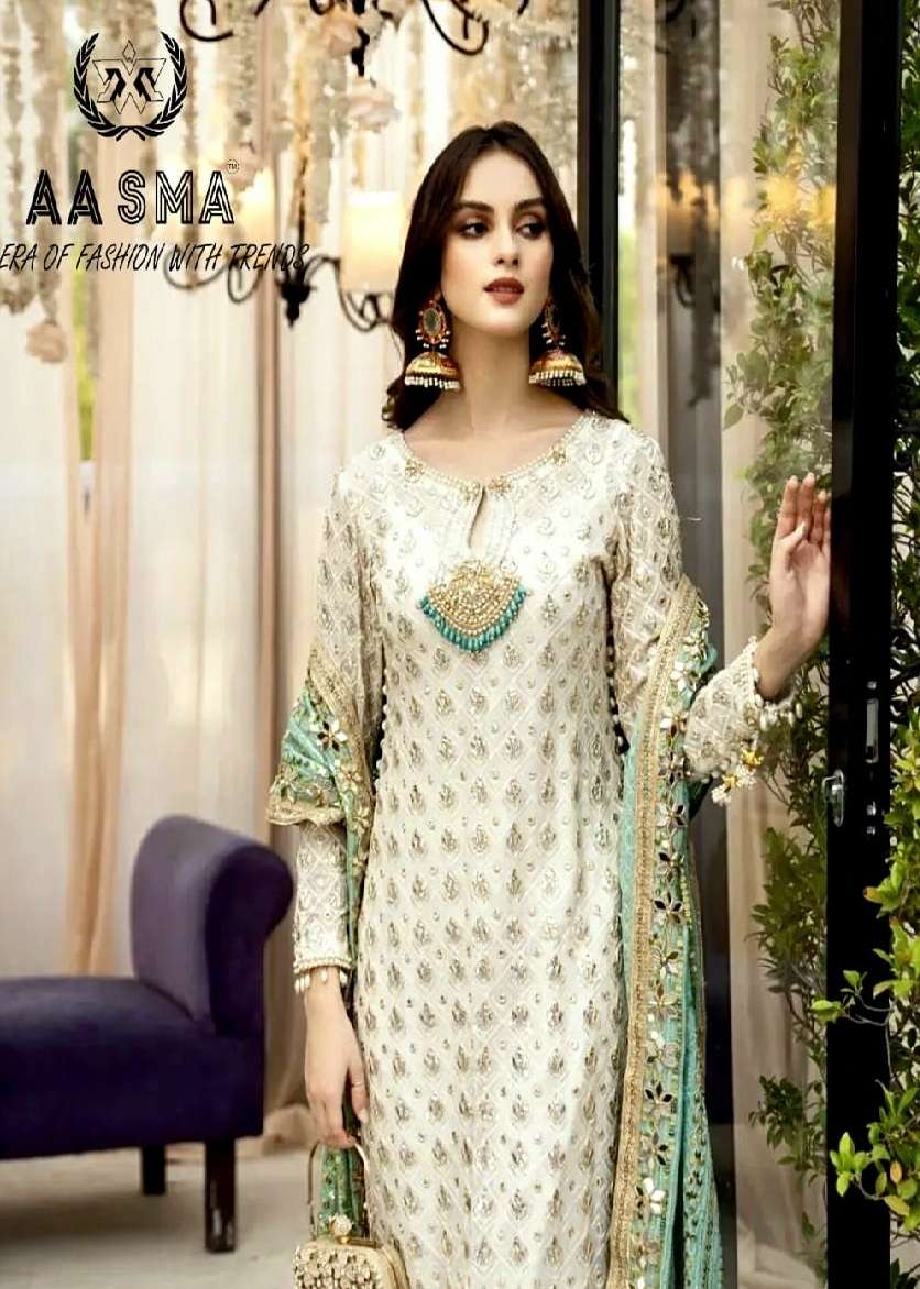 D No-208 Semi Stitched AASMA